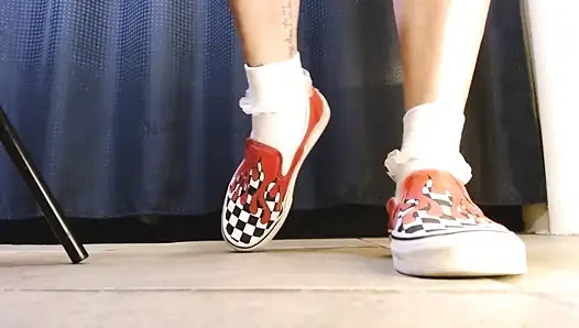 Ruffled White Socks Vans Flame Sneakers Shoeplay