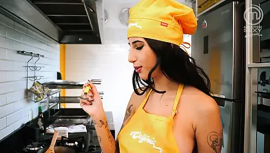 Hot lesbian Latinas cooking - Part 2 - SFW