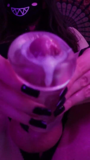 Must-share moment from "Big Dick Femboy jerks off right in front of you until cumming a big load"