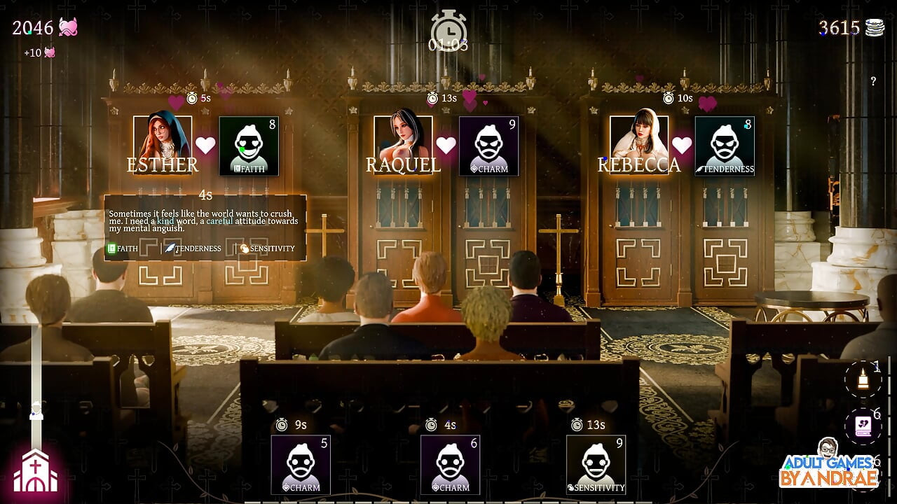Stepsisters in Sin Gameplay Part 14 - Rebecca Holds the Key Inside Her Pussy