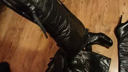 Shoes from young sexy girls waiting to be burned in the oven
