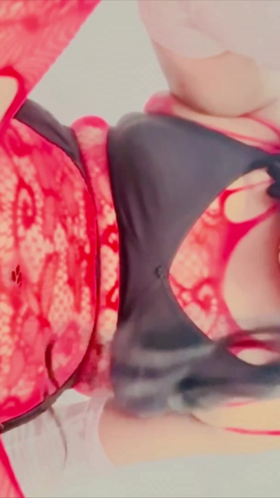 Veronika69 Red Fishnet Bottle Gourd Fuck Different Poses Loud Moaning | Clip 2