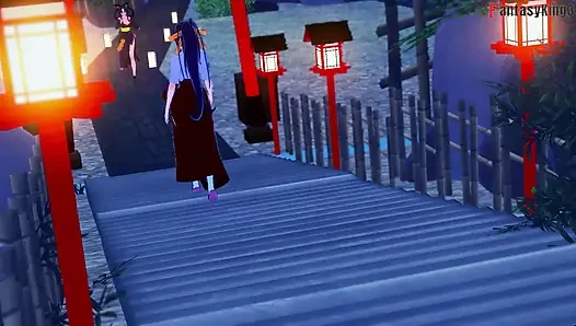 Rias Gremory kimono-sex beim festival - EINE DER SCHWÄNGERN, NTR Madness Serie