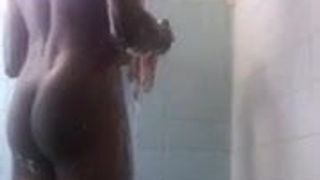 taking a shower