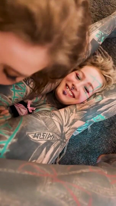 2 Tattooed Girls POV Threesome Anal and ATM | Clip 1