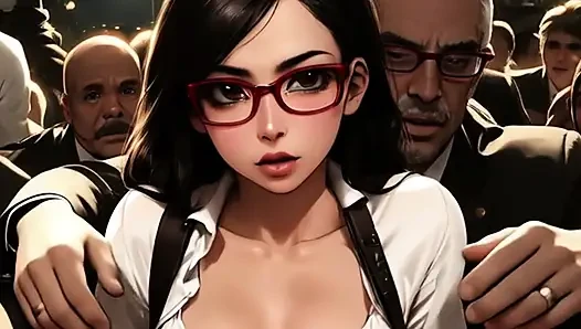 Gadis sekolah anime dientot habis-habisan di lubang mosh