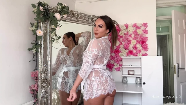 4k TRANSPARENT Night Gown Robe TRY ON HAUL with Mirror View