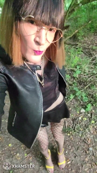 Epic Moment: 👑Whore's FanTasme, A Transvestite Slut Walks Around in a Cum Dump. ExhiBition Public CuMSLuT VaneSsaBiTCHx