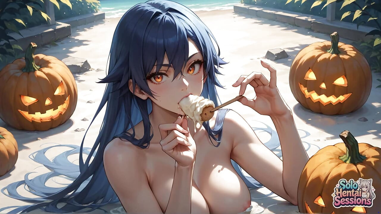 パンプキングロウ&ブルーヘアソロマグカップ誘惑