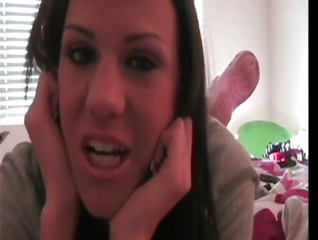 Dirty talking teen teasing