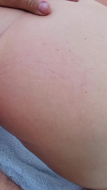 Thrilling moment from "Naughty Curvy Wife taking dick outdoors"