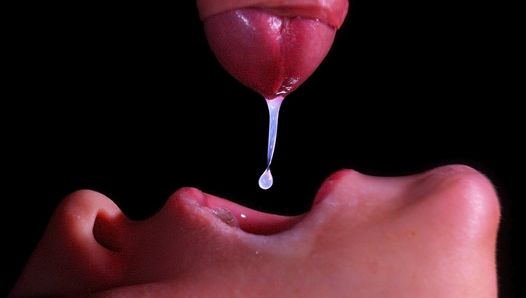 CLOSE UP: BEST Milking Mouth for your DICK! Sucking Cock ASMR, Tongue and Lips BLOWJOB DOUBLE CUM -XSanyAny