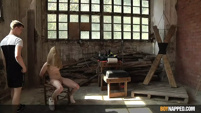 Blond Sub Got His Tiny Arse Fucked By A Huge Dildo