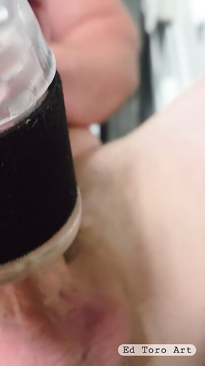 Big Cock cum shot with The Handy