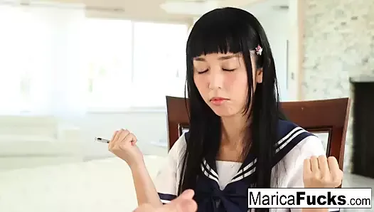 Marica gets an English Lesson with a big dick twist
