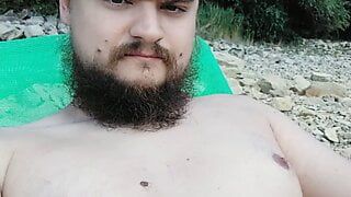 Yo en la playa nudista no oficial