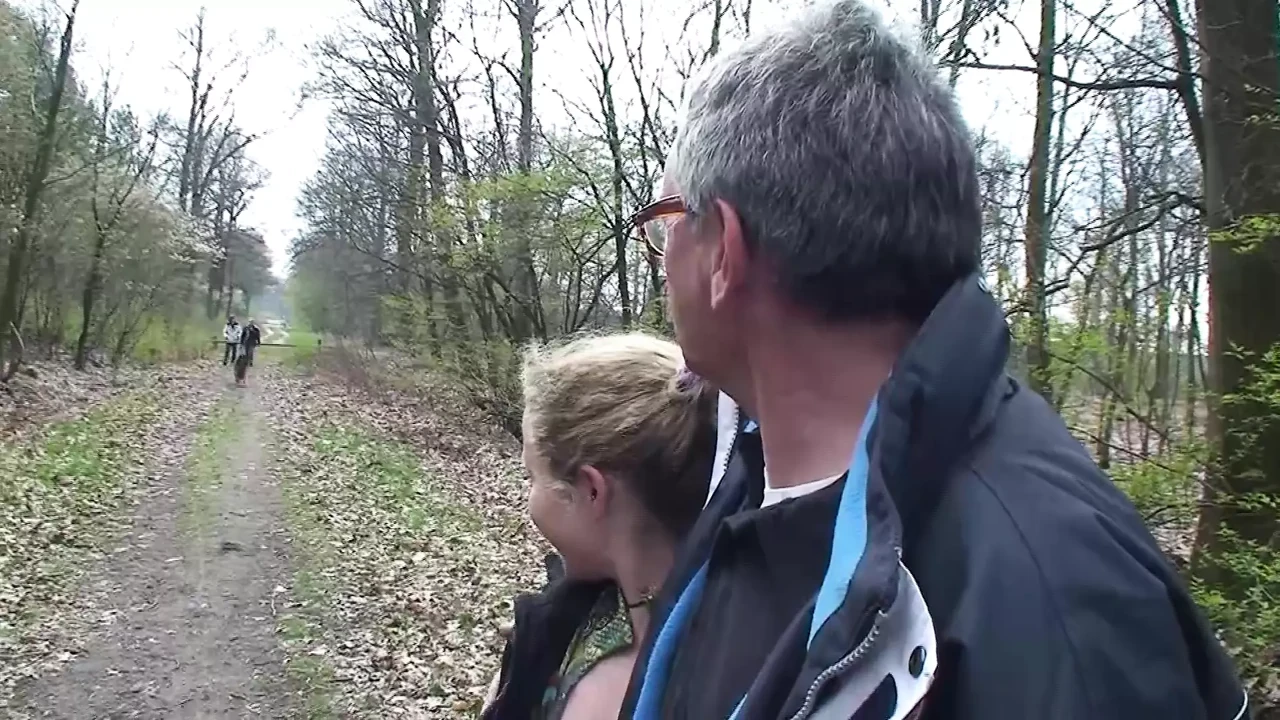 Wild German babe gets banged by two loaded cocks at the same time
