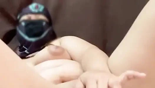 Wife watching porn while fingering