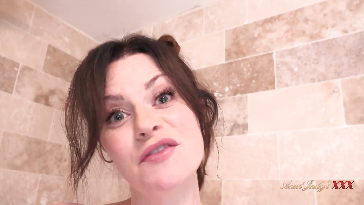 Your Hot Busty MILF Stepmom Jessica Sin Catches You Watching Her in the Bath
