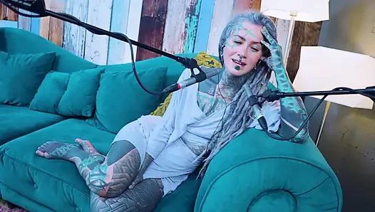 I talk about J - Jelousy - ASMR podcast SFW talking goth skinny girl dreadlocks tattoo model inked girl