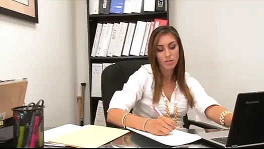 Горячий сумасшедший ножницы в офисе!