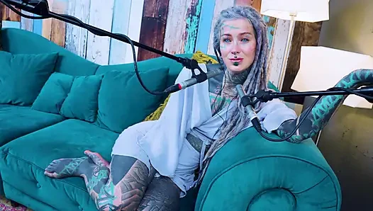 I talk about U - uncomfortable - ASMR podcast SFW talking goth skinny girl dreadlocks tattoo model inked girl