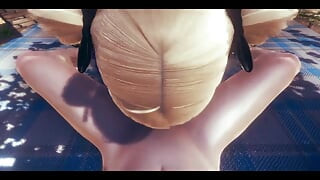 Genshin Impact Hentai - POV Fischl Blowjob and Cum at Her Face - Japanese Asian Manga Anime Game Porn