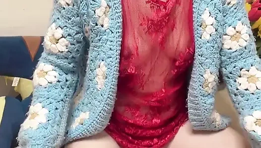 Миниатюрная Hana носит платье просвечить бросить ее сиськи, такая сексуальная задница киски