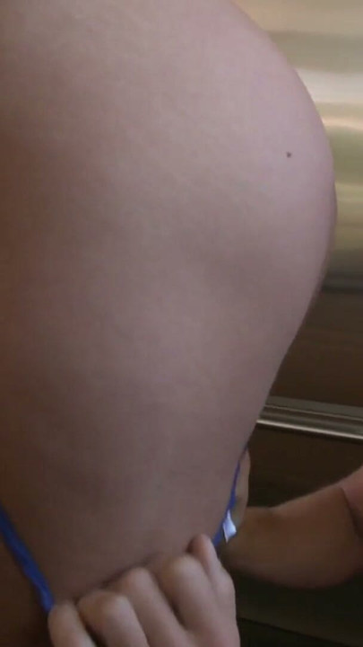 Curvy brunette gets fucked by a young dude on the sofa | Clip 1