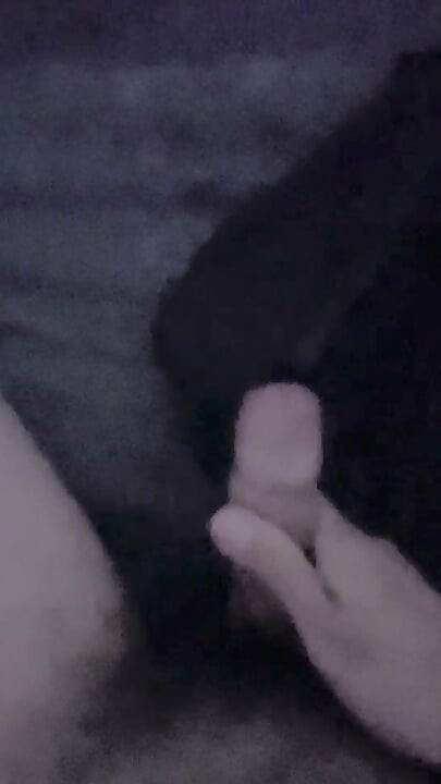 Wooden object in my ass and cumshot