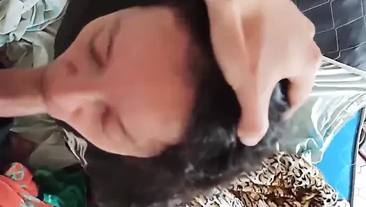 Cute MILF Sucking the Penis Until All the Milk Comes Out
