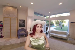 BaDoinkVR texanische schönheit scarlette moon muss etwas reiten und erraten, wer genau dort ist, bereit zu gehen