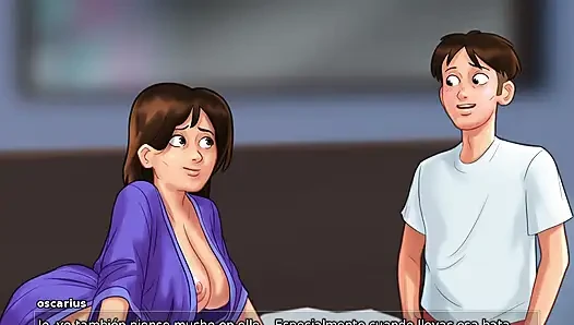 Aku memuaskan fantasiku untuk bisa sama ibu tiriku, sekarang kita bercinta setiap hari - summertime saga