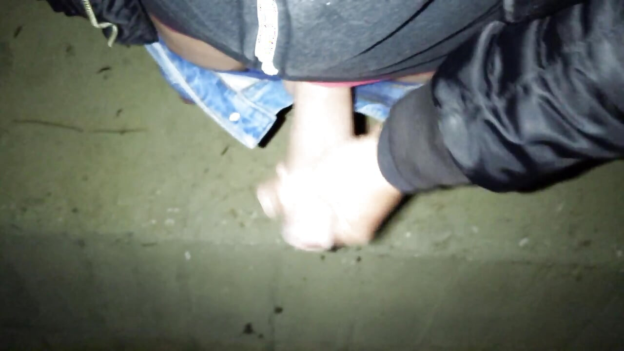 Peeing with Erection and Cumshot Under a Bridge