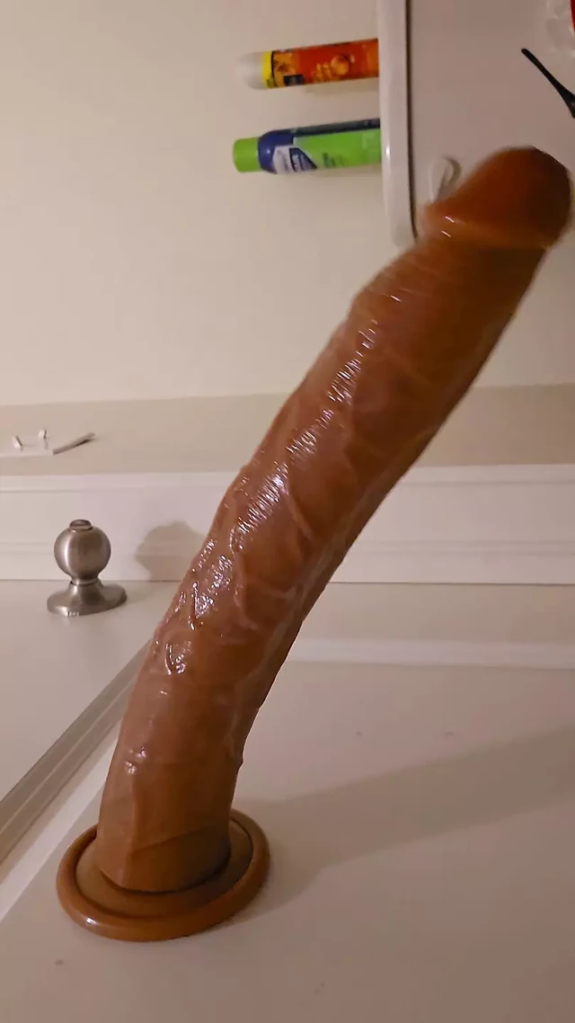 Fucking my huge dildo