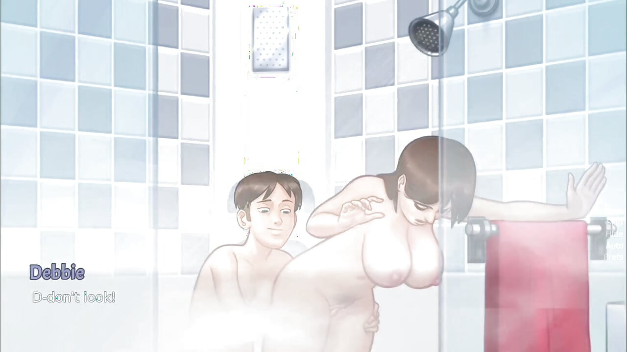 Anon sucks Debbie's asshole in shower - summertime saga gameplay part 2