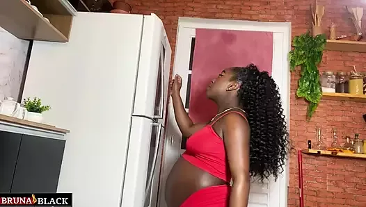 Pregnant desire: Popsicle in the mouth and milk in the pussy um....what a joke