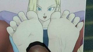 Android 18 (Dragon Ball Z) Pieds Cum Tribute