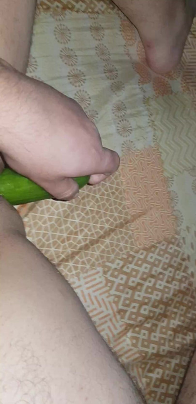 Fucking myself with cucumber