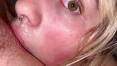 Petite Blonde Girl Likes to get face Destroyed