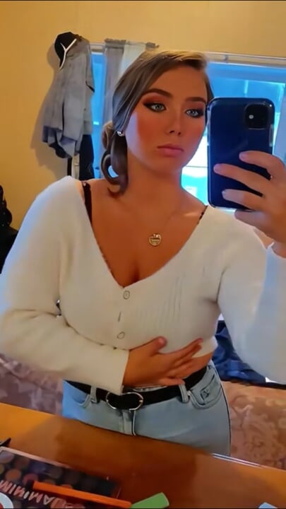 I grabbed my big tits and played with them in many sweaters for my 63f lesbian roommate I wanted to scissor lick and 69 her