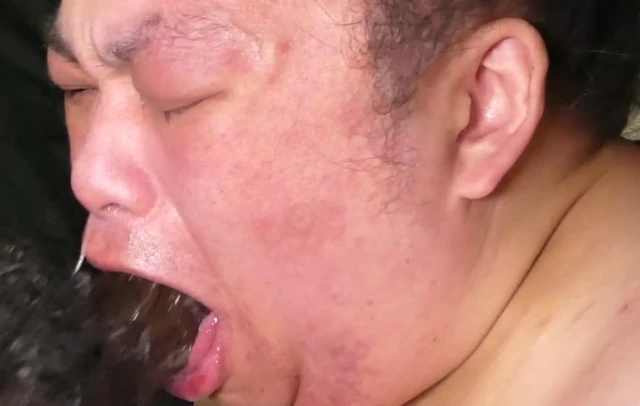 Fat bitch pig Shino suck & deep throat the bbc dildo