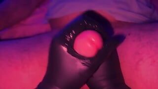 Full Cock Jerk off with Latex Gloves