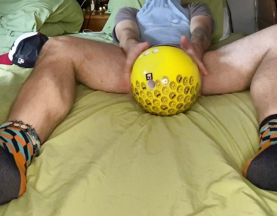Dropping a bowling ball on my testicles