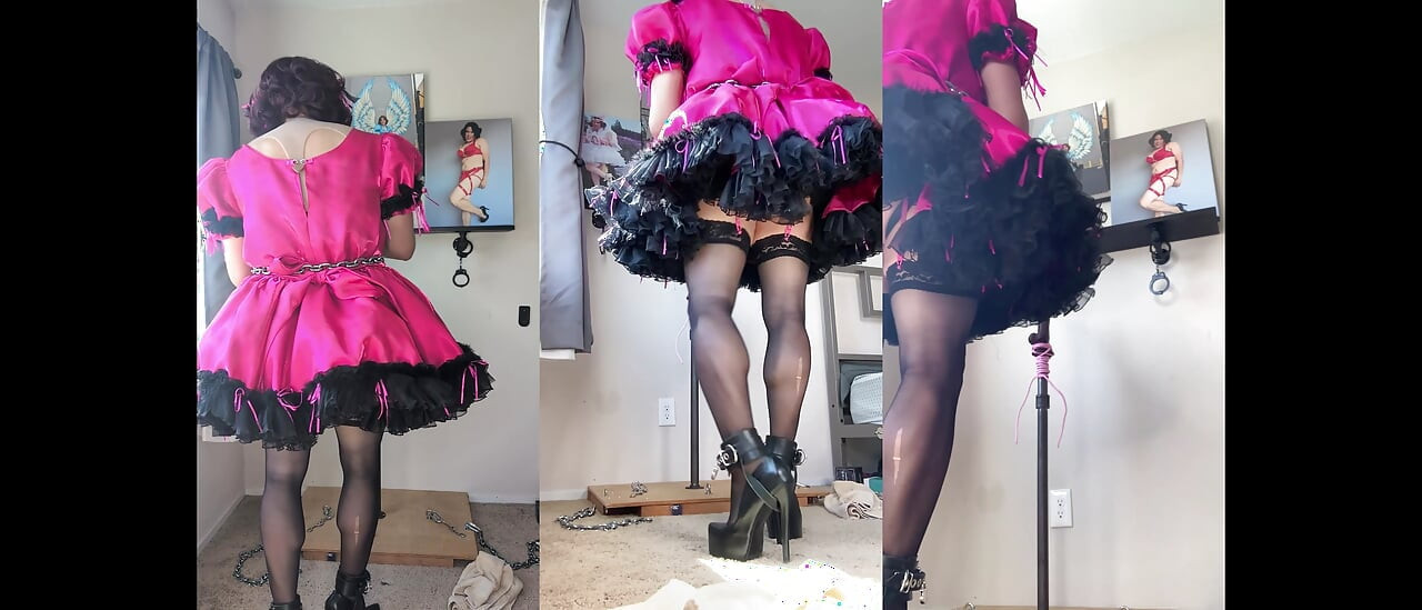 Gulabi bahin naukrani candy apne dildo staind par bnd hai aur uske dhruv ki savari karti hai