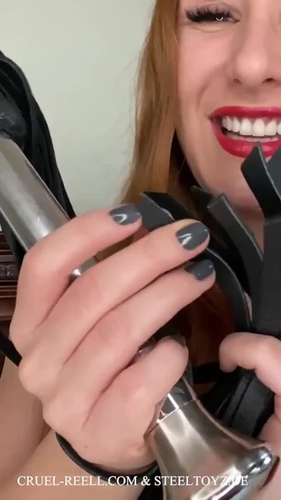 Thrilling moment from "Cruel Reell and Steeltoyz Present: The Leather Flogger with Stainless Steel Handle - A BDSM Essential"