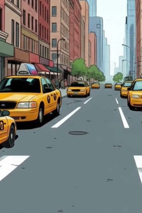 Horny Bitch Gets Her Dose of Sexual Pleasure in a Taxi. Cartoon Comic