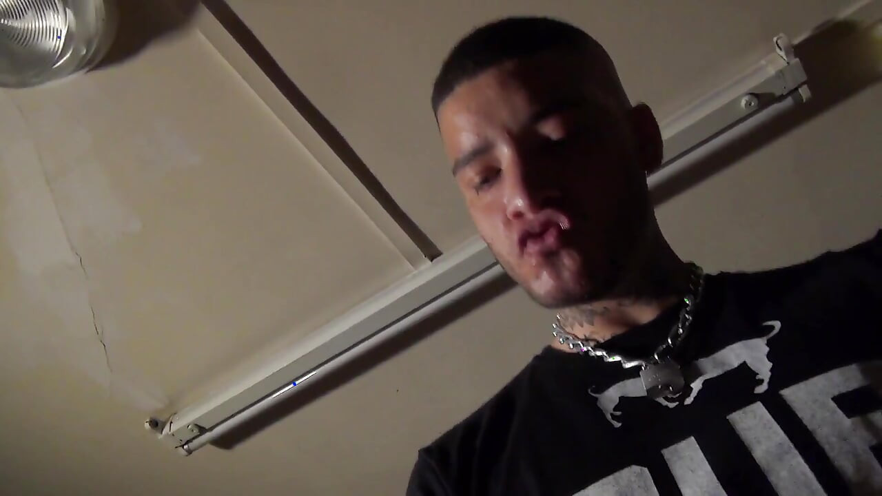 Tattooed scum in nasty mode on the ass of a bastard