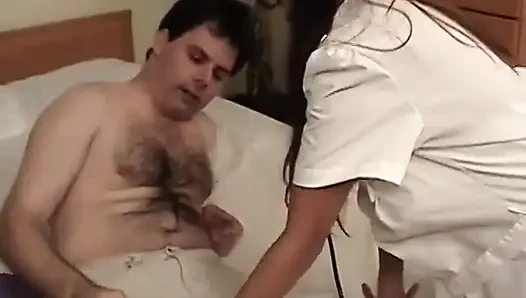 Horny patient banging sexy nurse hard after getting a BJ
