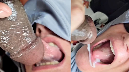 Je ne peux pas croire que je suce le gars dans le parking bite et avale son sperme - BBW SSBBW, bite Cumshot, Cumshot In Mouth, hijab